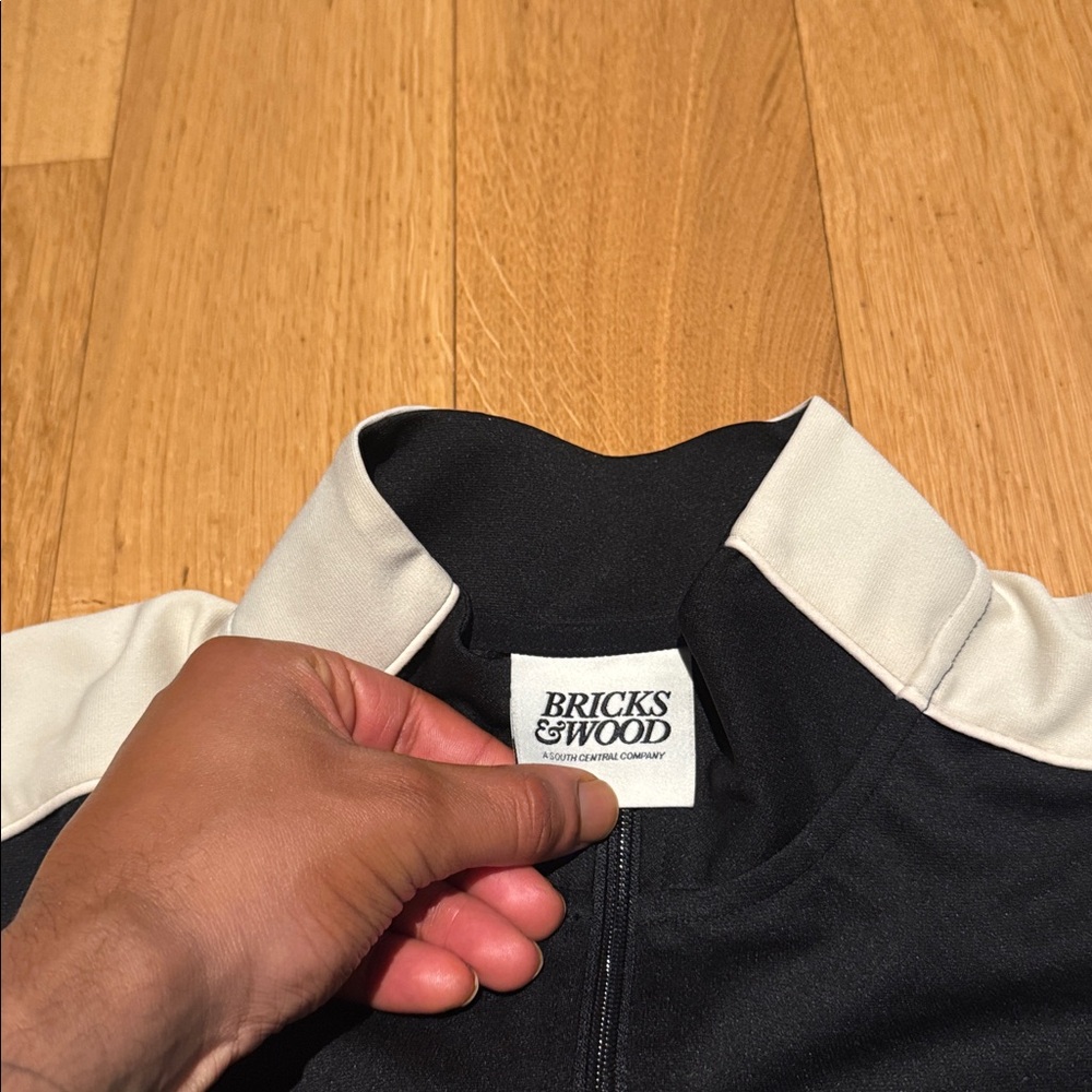 Bricks & Wood Script Logo Track Jacket - Black - Picture 2 of 7